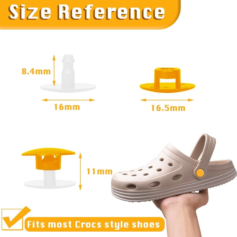 KOTESLLOE 8 Sets Replacement Rivets for Crocs, Replacement Parts for Crocs - Image 4